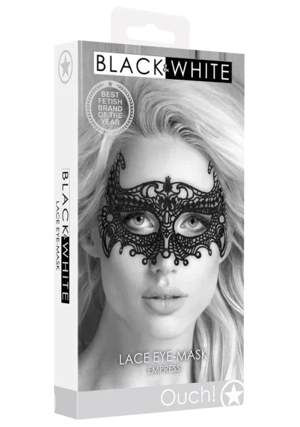 Black & White Lace Empress Eye-Mask