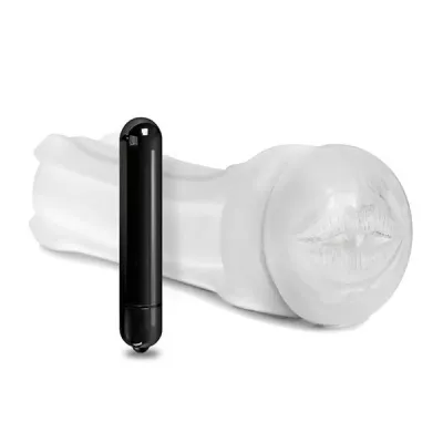 Happy Ending Translucent Vibrating Mouth Like Shower Stroker