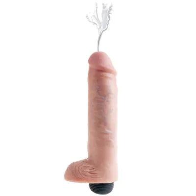 King Cock 10 inch Squirting Cock with Balls Flesh