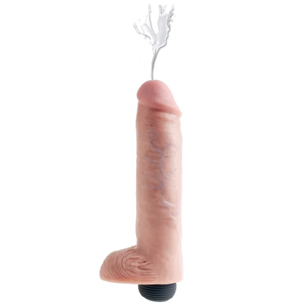 King Cock 10 inch Squirting Cock with Balls Flesh
