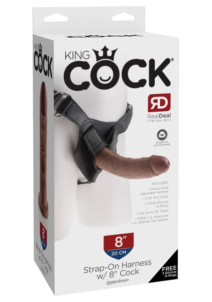 King Cock Strap-on Harness With 8'' Cock