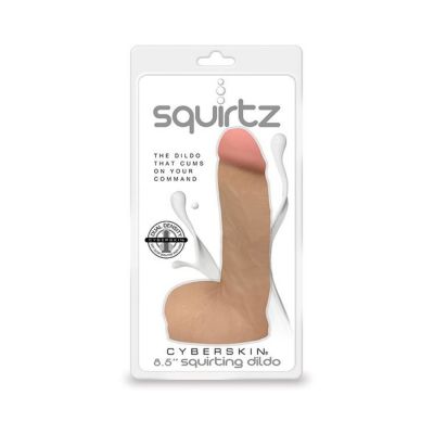 Squirtz Cyberskin 8 5 inches Squirting Dildo Beige