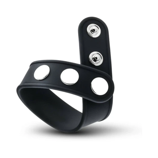 Performance - Vs5 - Silicone 3-snap Cock Strap - Black