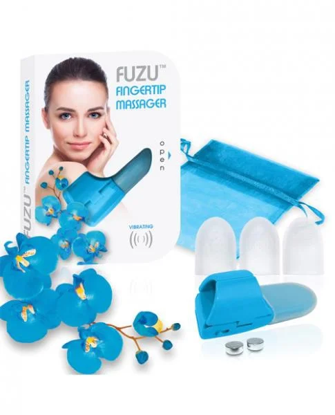 Fuzu Fingertip Massager Neon Blue