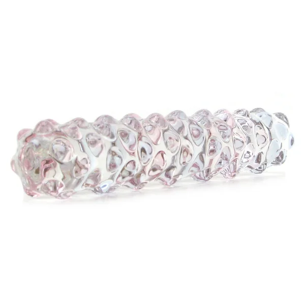 Gläs Purple Rose Nubby Glass Dildo