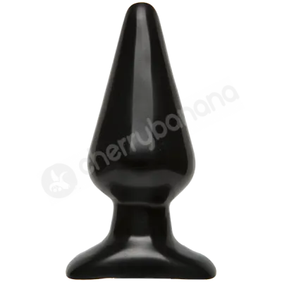 Classic Butt Plug Black Smooth Large