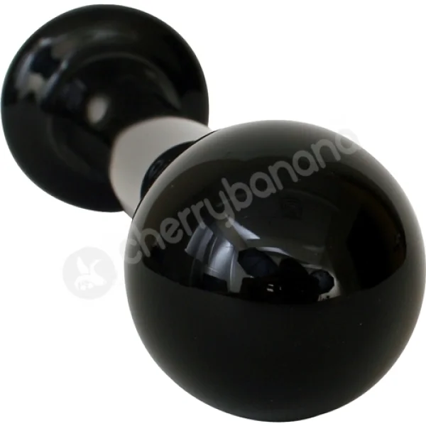 Crystal Droplets Black Smooth Butt Plug