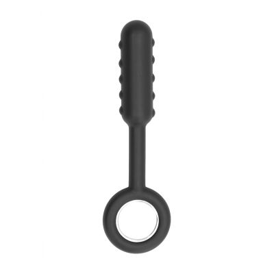 No 61 Dildo With Metal Ring Black Best Butt Plug