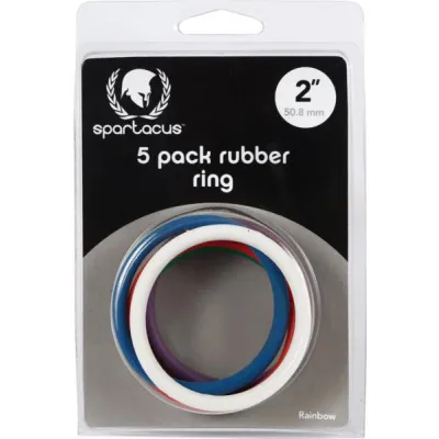 Rainbow Rubber C Ring 5 Pack 2 inch