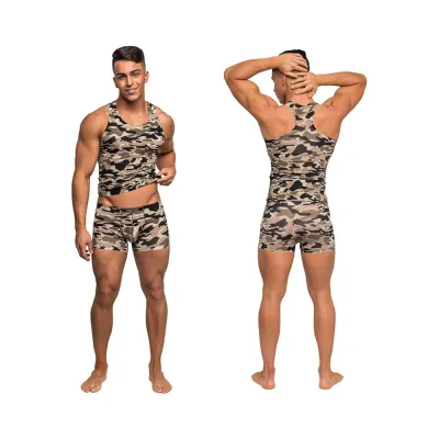 Male Power Commando Tank Top Camo Medium