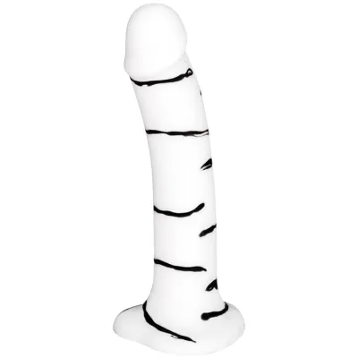 Mon Amour Love Sucks Black Stripe Suction Dildo 7 7 Inch
