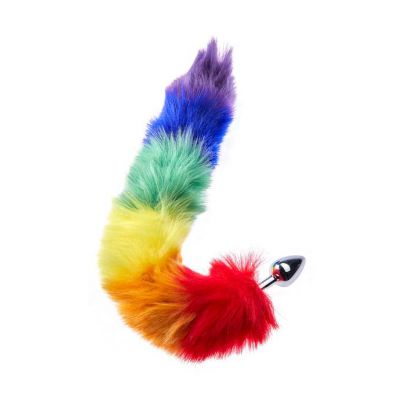 Kink Range Tail Butt Plug 2 9 Inches Rainbow 2 9 Inch