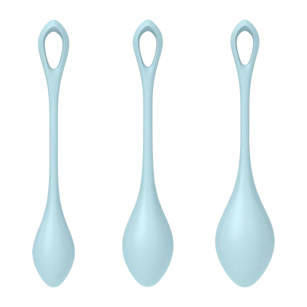 Satisfyer Yoni Power Balls 2 Blue 3 Pc Set