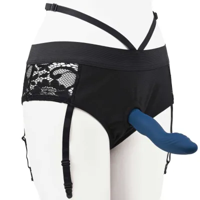 Gender X Snuggle Up Rechargeable Silicone Dual Vibrating Strap On Kit With Remote Control