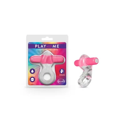 Blush Play with Me Delight Vibrating C Ring Pink