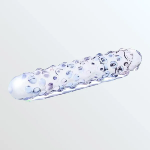 Gläs Purple Rose Nubby Glass Dildo
