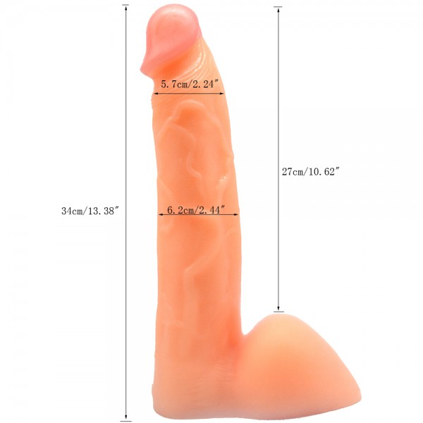 13'' Giant Thick Cock + Balls