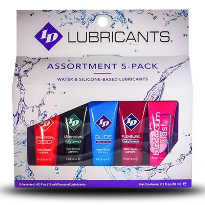 ID Lubricants Water Based And Silicone Assorted Pack 5 x 12ml