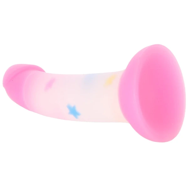 Stardust Star Fuck 7" Silicone Suction Cup Dildo - Pink & White
