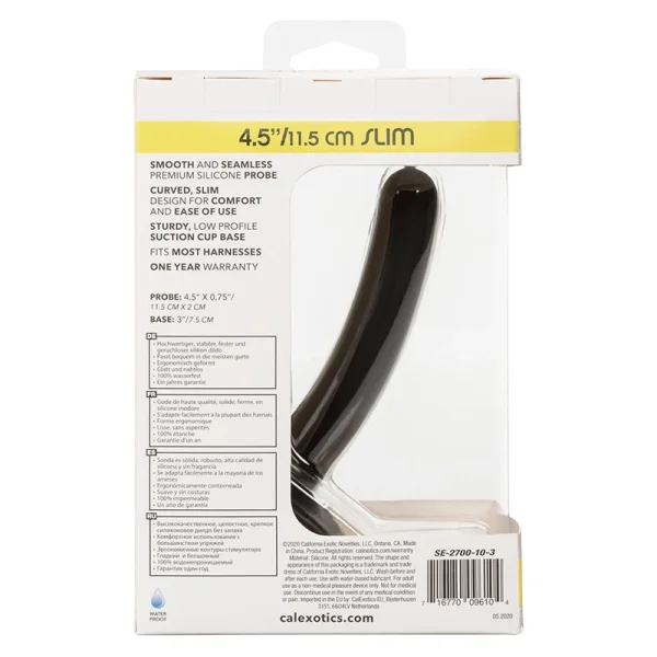 Boundless 7" Smooth Silicone Suction Cup Dildo By CalExotics - Black