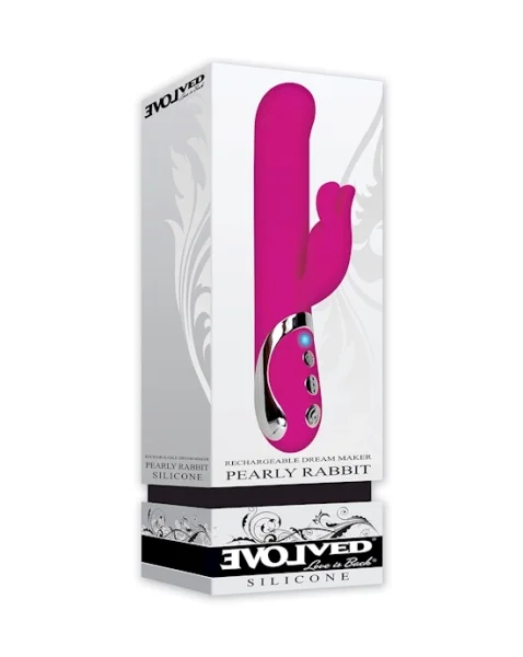 Evolved Pearly Rabbit Rechargable Vibrator - Pink - 5 Inch
