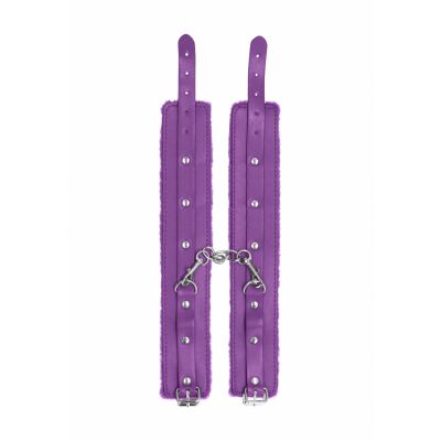 Ouch Plush Leather Ankle Cuffs Purple Sexy bondage toys