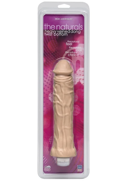 The Naturals Heavy Veined 8 Inch Vibrating Dong Thin