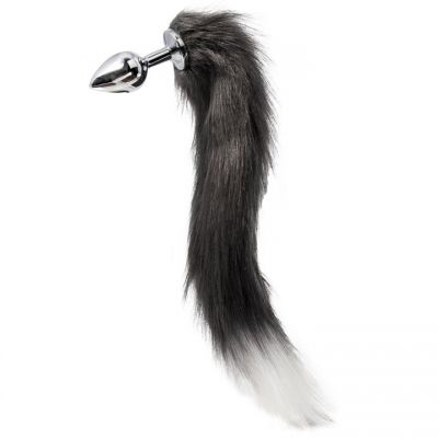 Bondara Vixen Grey Faux Fox Tail Metal Butt Plug