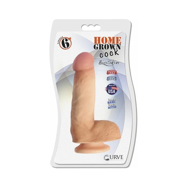 Home Grown Cock Bioskin 6 inches Beige