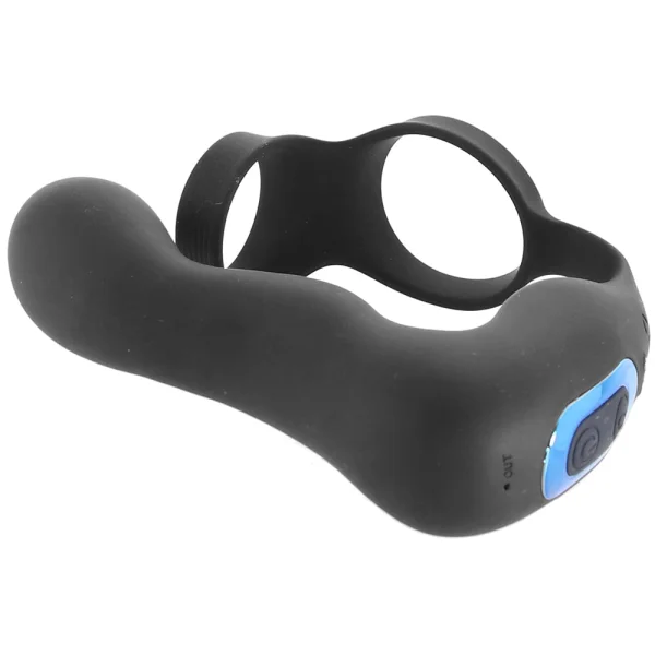 Swell 10X Inflatable Rechargeable Silicone Vibrating Prostate Plug With Cock & Ball Ring & Remote - Black — image 12 of 15