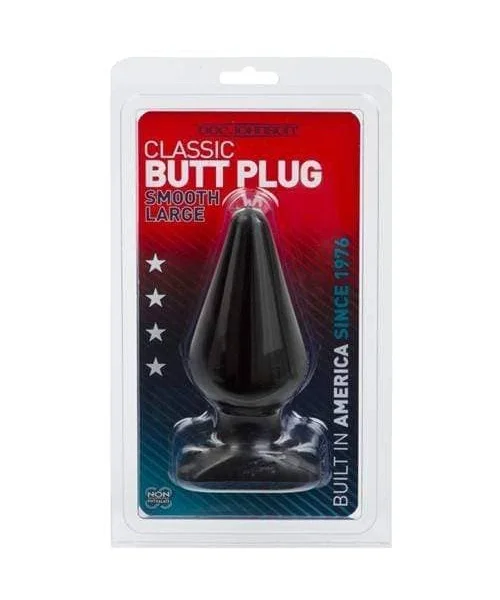 Classic Butt Plug - Smooth Large - Black