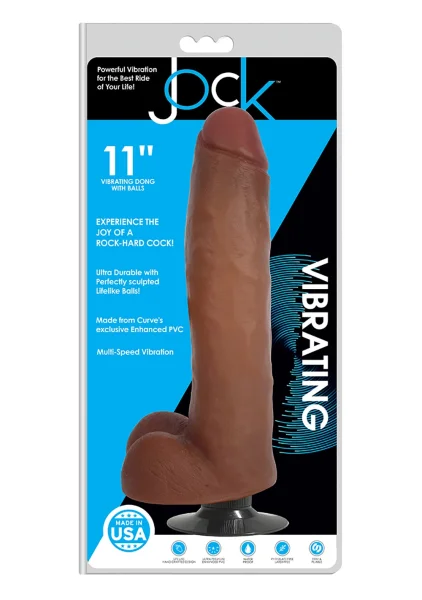 Jock 11" Vibrating Dong With Balls