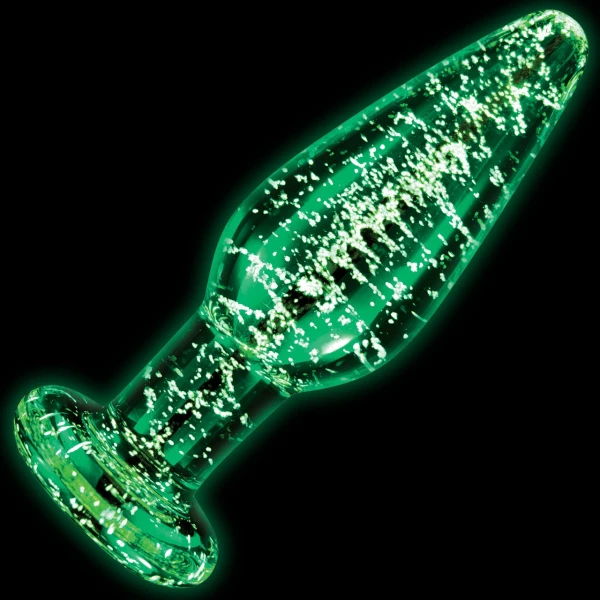 Whipsmart Glow In The Dark Glass Tapered Butt Plug