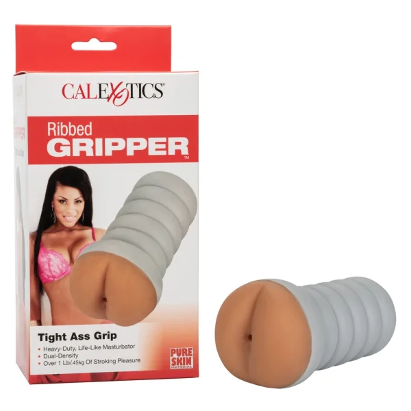 Gripper Ribbed Tight Ass Brown Masturbator