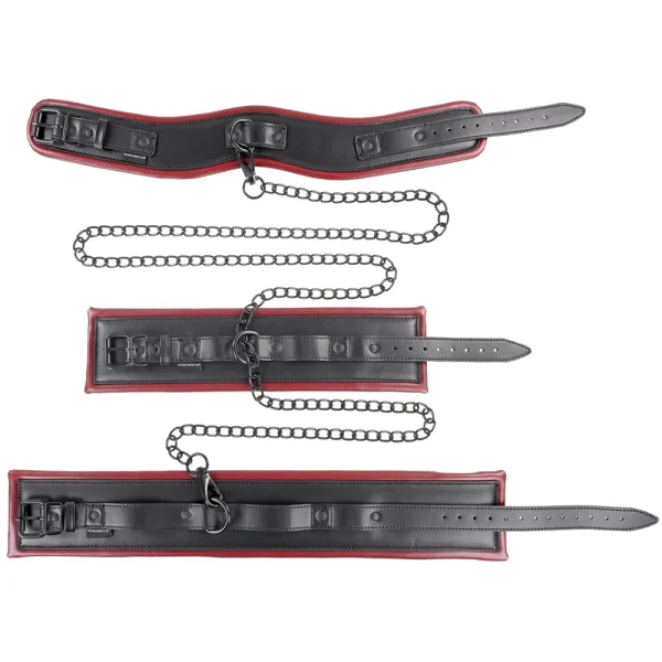 Saffron Chained & Tamed Neck, Wrist And Ankle Restraint By Sportsheets