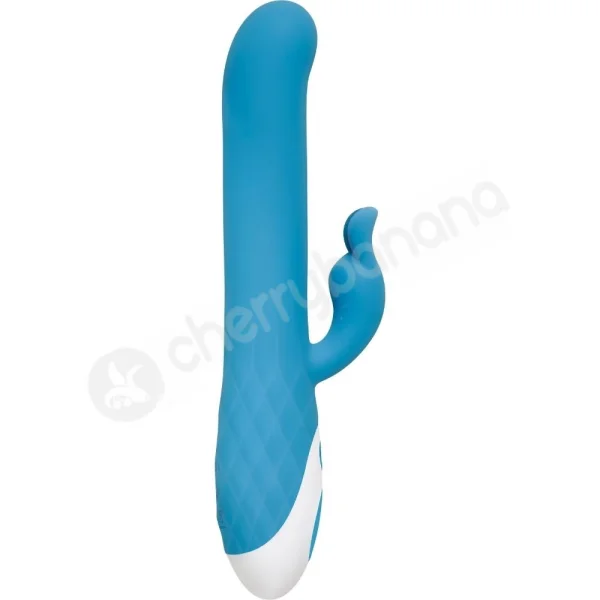 Evolved Big Soft Bunny Blue 8.75" Soft & Squishy Super Soft Silicone Rabbit Vibrator
