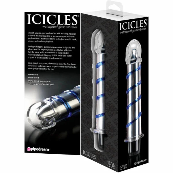 Icicles No. 20 Vibrating Glass Dildo