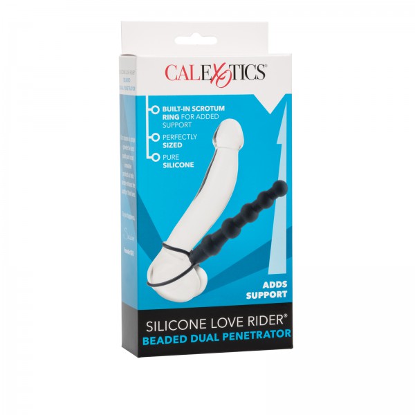 Beaded Dual Penetrator Cock Ring