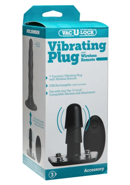 Vac-U-Lock™ Vibrating Plug with Wireless Remote