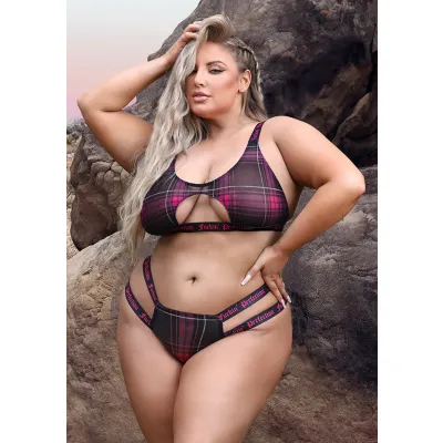 Fuckin Perfection Cutout Bralette and Panty Queen Size