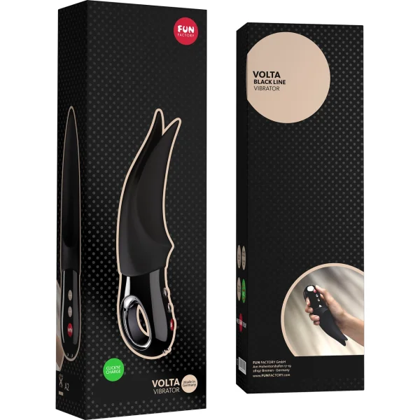 Fun Factory VOLTA Rechargeable Waterproof External Vibrator - Black Line