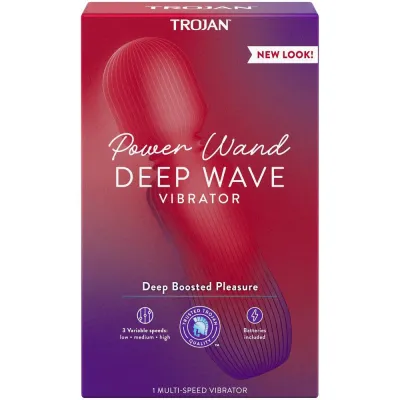 Trojan Power Wand Deep Wave Multi Speed Clitoral Massager