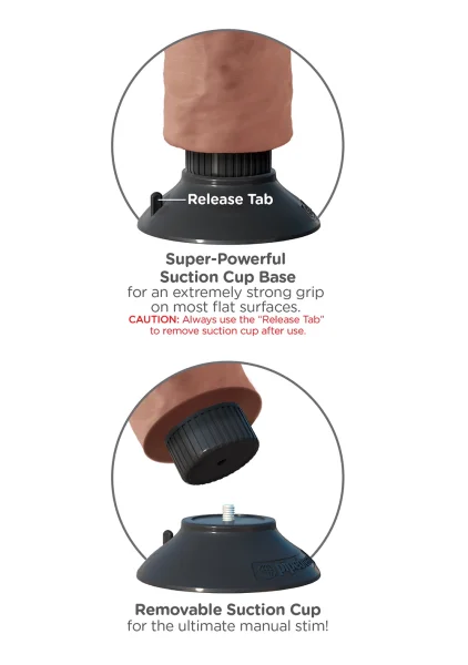 King Cock 8'' Vibrating Cock with Balls