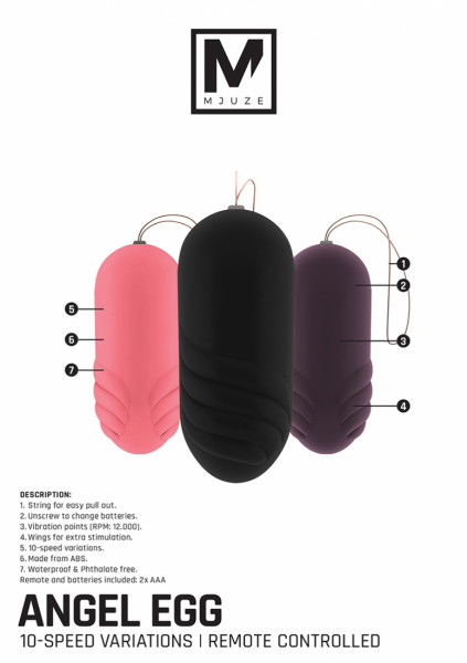 Angel Vibrating Egg - Pink - Love Egg Sex Toy