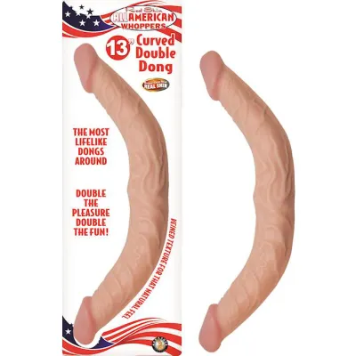 Nass Toys Curved Double Dildo 13 Inch Skin 13 Inch