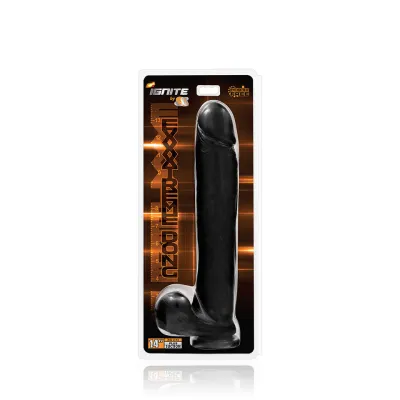 14 Inch Exxxtreme Dong With Suction Balls Black