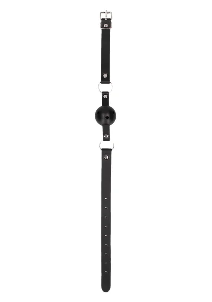 Ouch! Breathable Ball Gag with Bonded Leather Straps