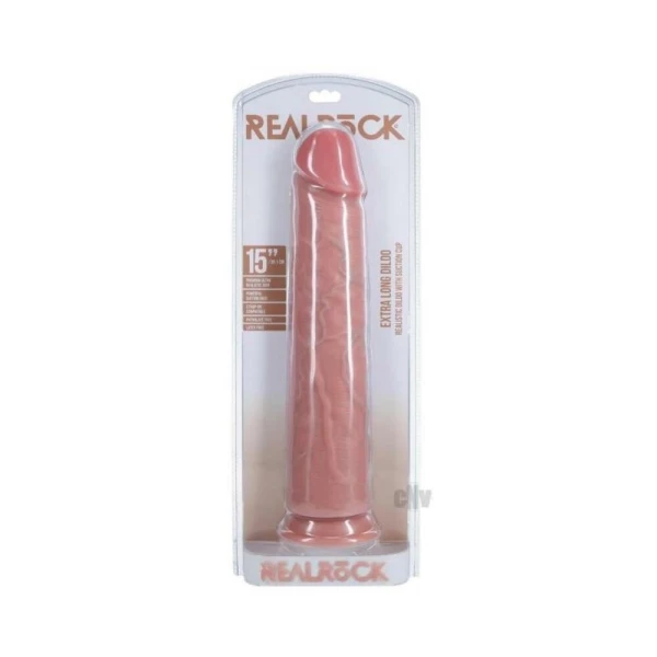 Extreme Dildos: Realrock Extra Long 15 In. Dildo Beige