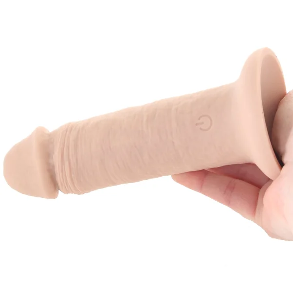 Vibrating Rechargeable Waterproof 6" Silicone Suction Cup Dildo By Evolved Novelties - Vanilla