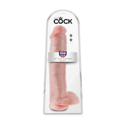 King Cock 15 Cock With Balls Flesh 15 Inch